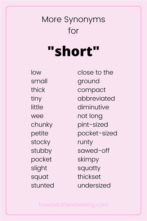 Synonym for short - An example of a short anecdote would be the story about a young girl whose mother cut off both ends of a ham at dinner because her mother had always done it that way. An anecdote i...